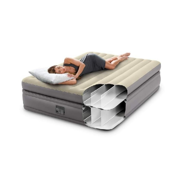 Intex Saltea gonflabilă Prime Comfort Queen cu compresor încorporat