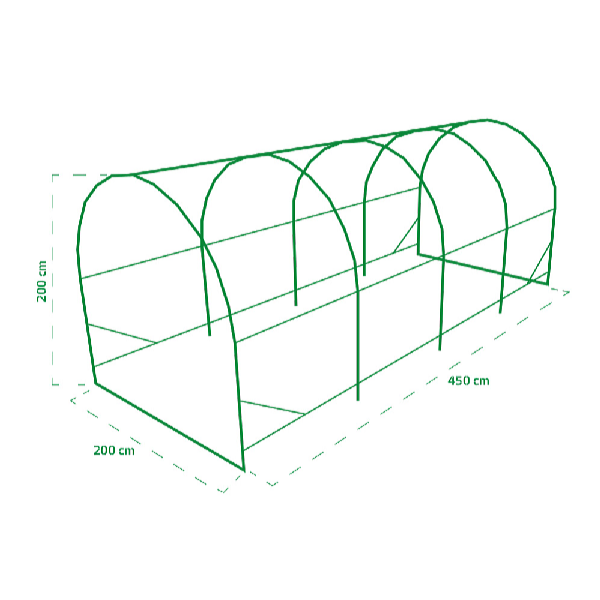 Garden King Sera de grădină din folie Atrium 450 x 200 x 200 cm PM-1310