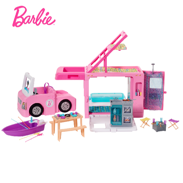 Mattel Barbie caravana de vis 3în1 Super Camper GHL93