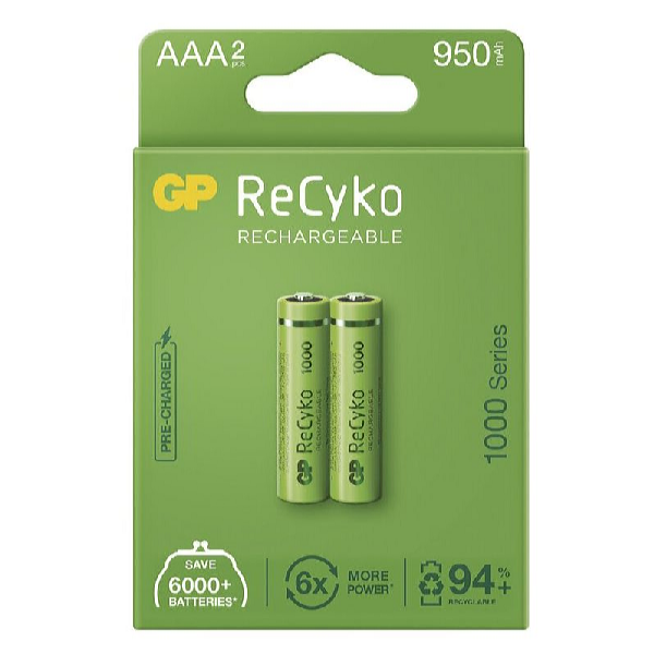 GP Batteries Baterie reîncărcabilă GP NiMH ReCyko+ AAA 2 buc
