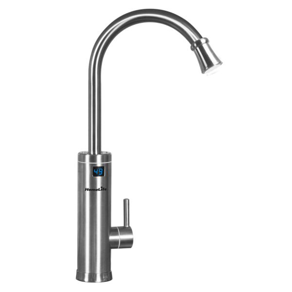 HomeLife Robinet electric cu încălzitor de apă INOX DIGITAL