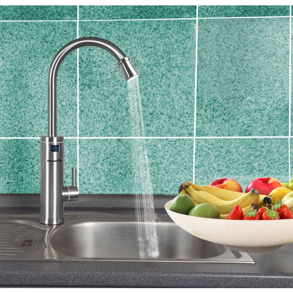HomeLife Robinet electric cu încălzitor de apă INOX DIGITAL