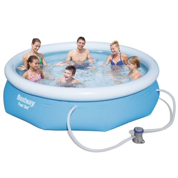 Bestway Piscină gonflabilă FAST SET 3,05 x 0,76 m cu pompă de recirculare