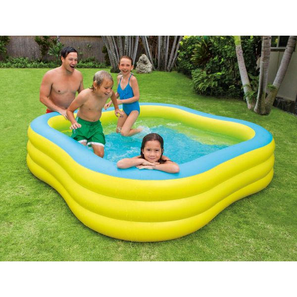 Intex 57495 Piscină gonflabilă Beach Wave 229x229x66 cm pentru copii