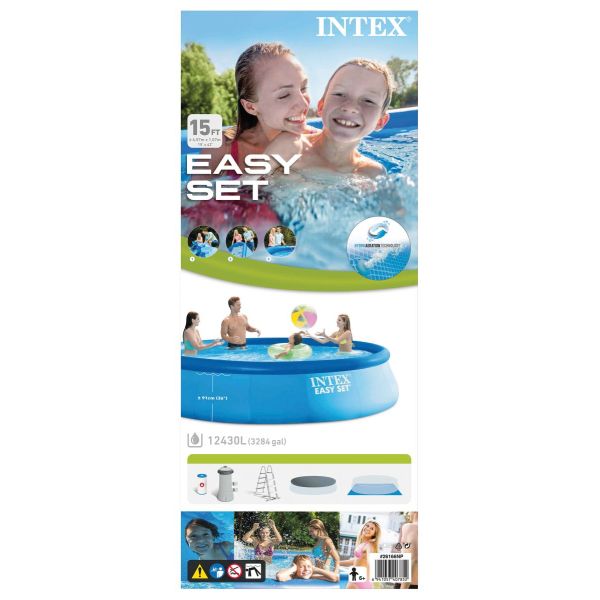Intex Piscină gonflabilă EASY SET 4,57 x 1,07 m cu accesorii