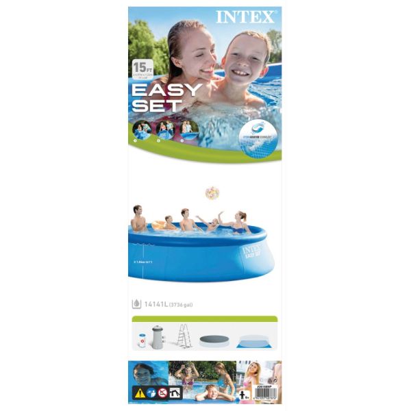 Intex Piscină gonflabilă EASY SET 4,57 x 1,22 m cu accesorii