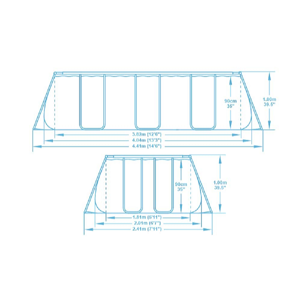 Bestway Piscină Power Steel 4,04 x 2,01 x 1 m cu accesorii