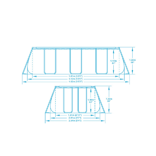 Bestway Piscină Power Steel 4,12 x 2,01 x 1,22 m A cu accesorii