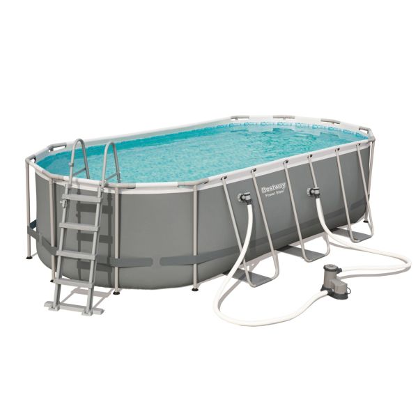 Bestway Piscină Power Steel Oval 5,49 x 2,74 x 1,22 m cu accesorii