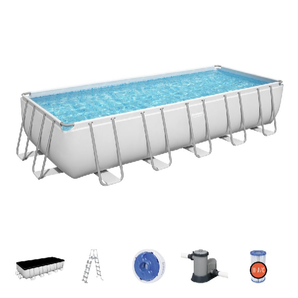 Bestway Piscină Power Steel 6,4 x 2,74 x 1,32 m cu accesorii