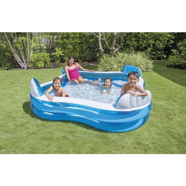 Intex Piscină gonflabilă cu scaune și spătare 229 x 229 x 66 cm