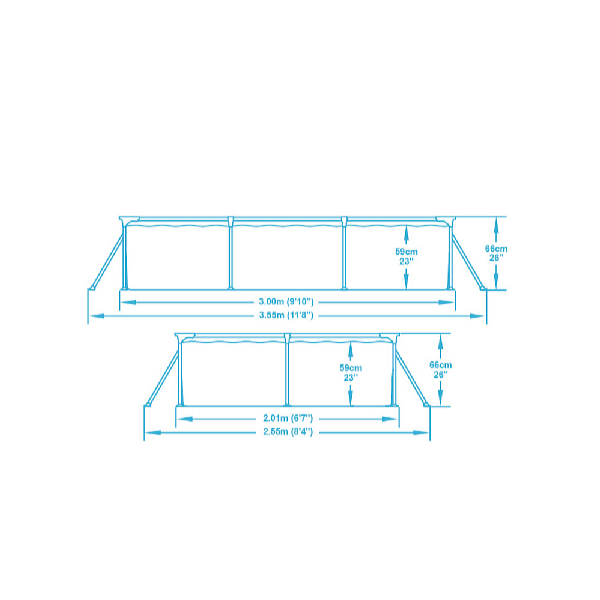 Bestway Piscină Steel Pro 3 x 2,01 x 0,66 m cu pompă de recirculare
