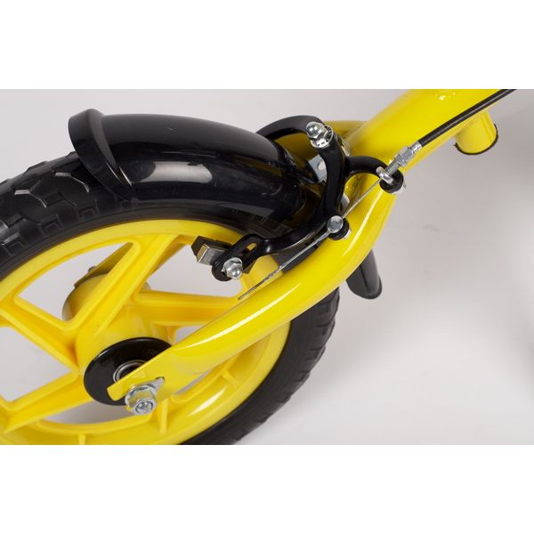 Kids World Bicicletă fără pedale pentru copii 125C galbenă