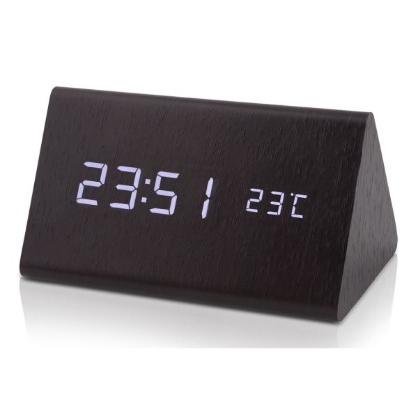Platinium Ceas deșteptător digital LED din lemn WAC-027