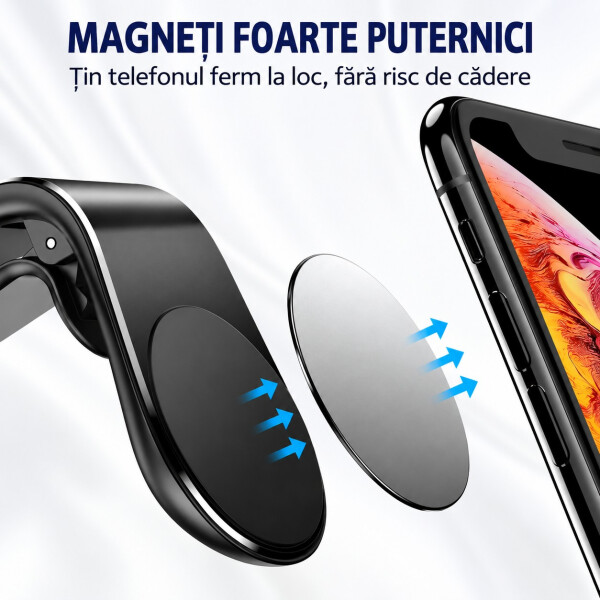 Road Star Suport magnetic auto pentru telefon cu prindere pe grila de ventilație AirGrip