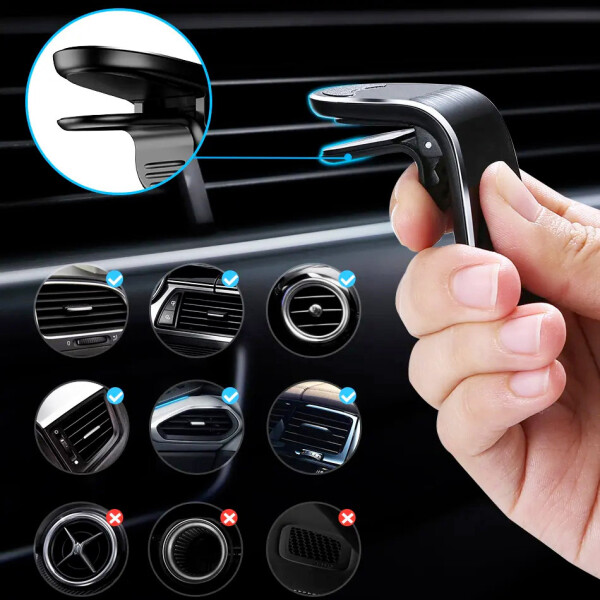 Road Star Suport magnetic auto pentru telefon cu prindere pe grila de ventilație AirGrip