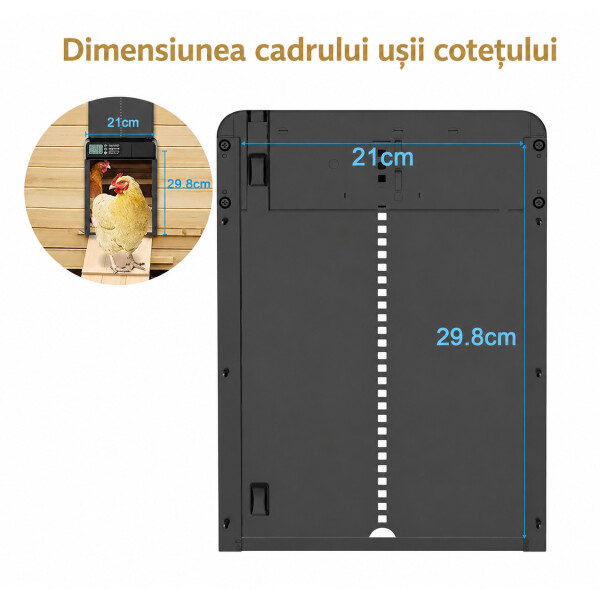 Garden King Ușă automată programabilă pentru cotețul de găini PFS-155