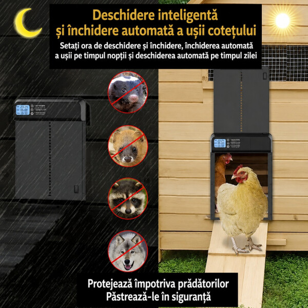 Garden King Ușă automată programabilă pentru cotețul de găini PFS-155