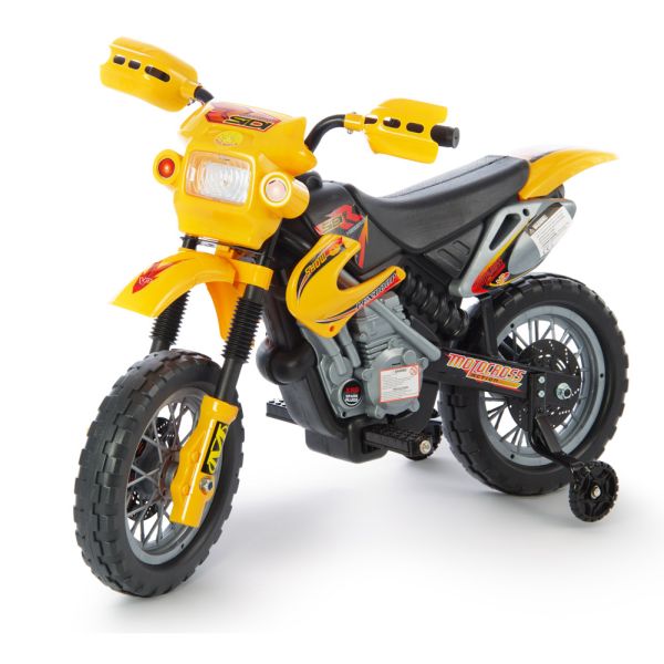 Kids World Motocicletă jucărie Enduro galbenă