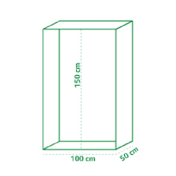 Garden King Seră de grădină cu folie TopGreen 100 x 150 x 50 cm BG-F-00704