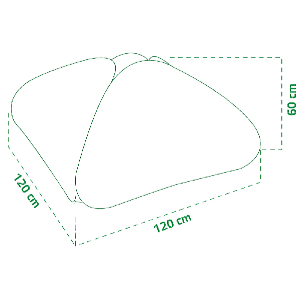 Garden King Seră de folie Spring auto-montantă 120 x 120 x 60 cm