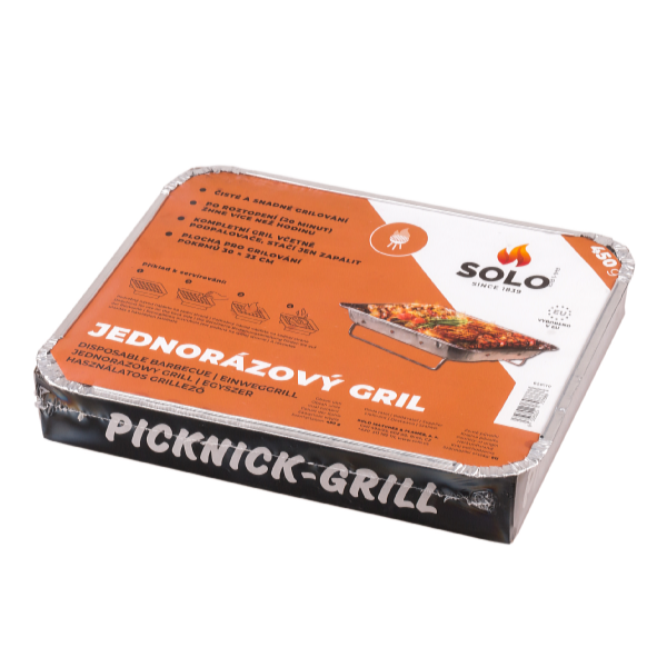 SOLO Grătar de unică folosință PICKNICK - 30 × 23 cm