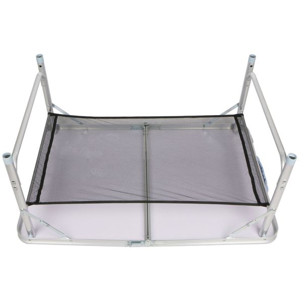 Garden King Masă de camping pliabilă cu plasă de depozitare 90 x 72 x 60 cm