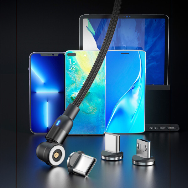 Platinium Cablu de încărcare magnetic 540° 3în1 1m