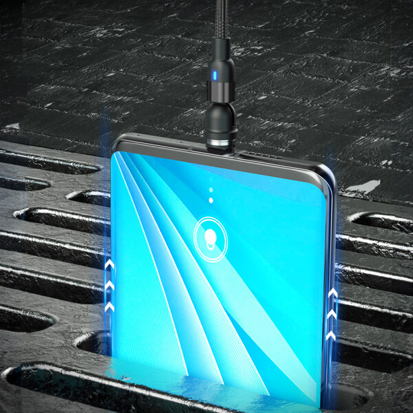 Platinium Cablu de încărcare magnetic 540° 3în1 1m