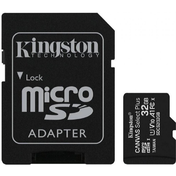 Kingston Card de memorie microSDHC 32GB UHS-I U1 SDCS/32GB Canvas Select Plus