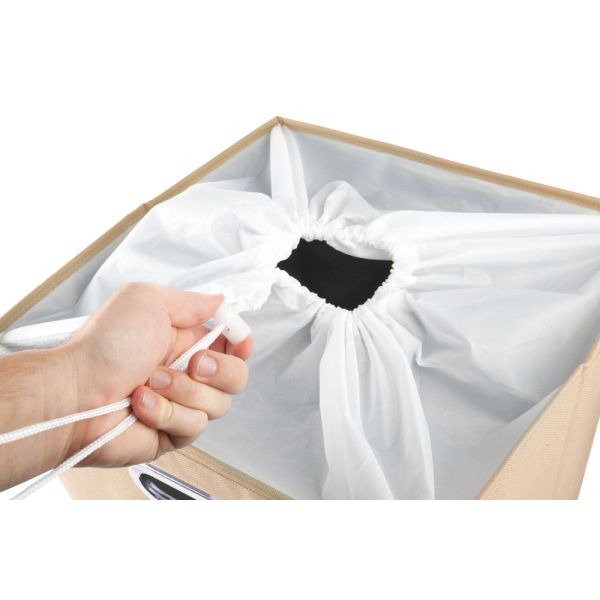 HomeLife Coș textil pentru rufe 62 l, bej