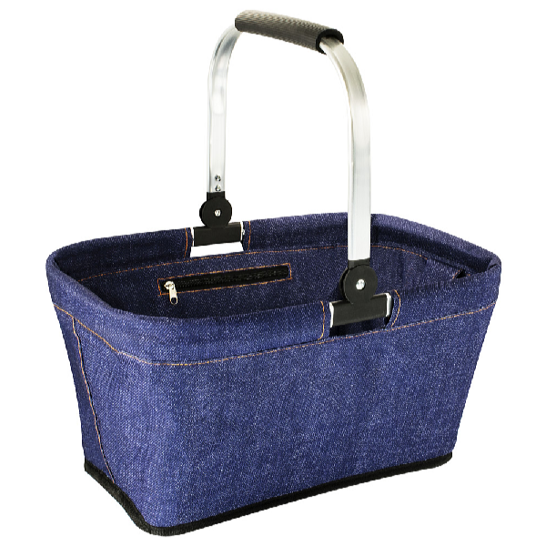 HomeLife Coș de cumpărături pliabil 46 x 28 x 23 cm jeans