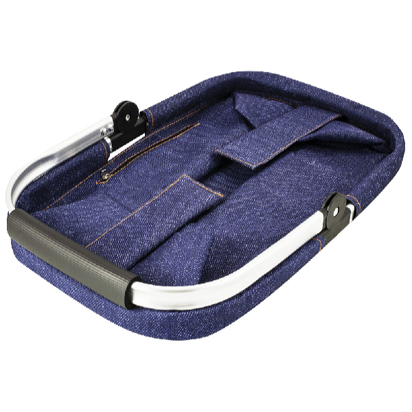 HomeLife Coș de cumpărături pliabil 46 x 28 x 23 cm jeans