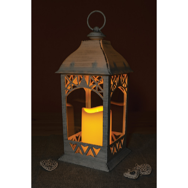 HomeLife Felinar decorativ LED, alb ZK6119