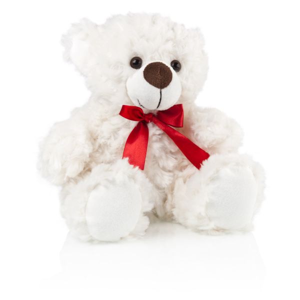 Kids World Ursuleț de pluș 25 cm alb