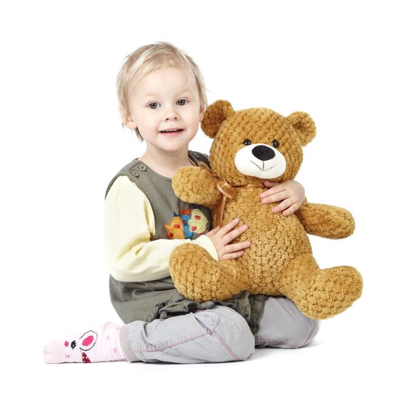 Kids World Ursuleț de pluș 31 cm maro