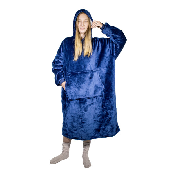 HomeLife Hoodie hanorac TV cu glugă, albastru