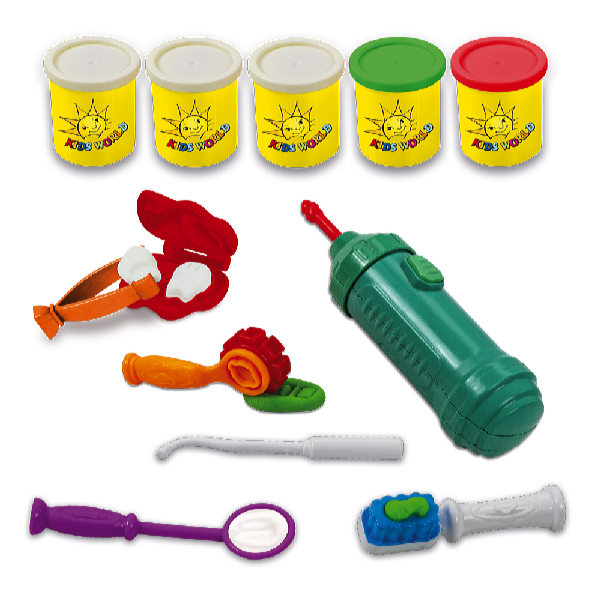 Kids World Set de dentist cu plastilină cu bormaşină