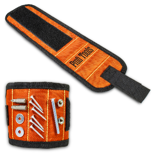 Profi Tools Brățară magnetică piese 32 x 9 cm, portocaliu