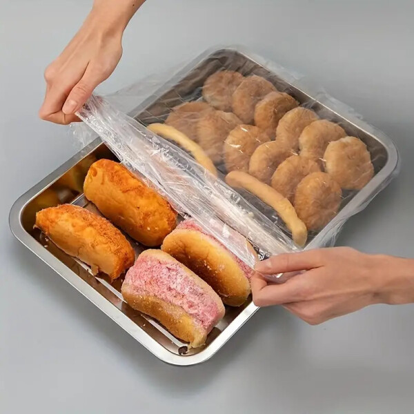 De Gusto Folie elastică de unică folosință pentru acoperirea alimentelor, mărime XL, 80 buc