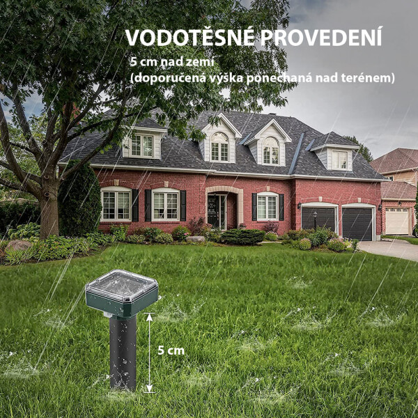 Garden King Aparat solar anti cârtițe Quadro SD-SL080A - set 2 buc.