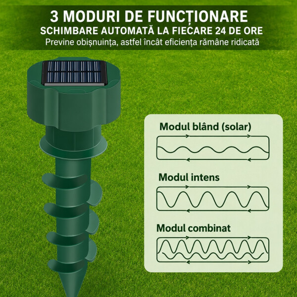 Garden King Aparat solar anti cârtițe și șerpi 3EFFECT SD-SL500 - set 2 buc.