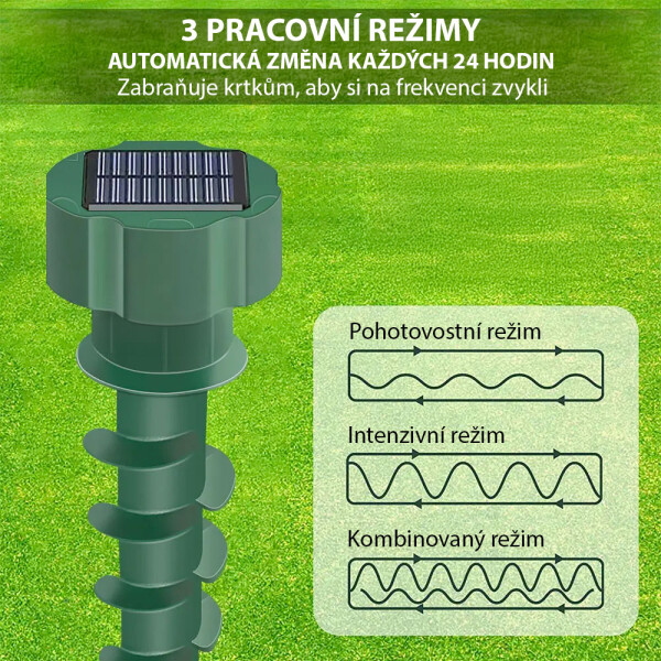 Garden King Aparat solar anti cârtițe și șerpi 3EFFECT SD-SL500 - set 2 buc.