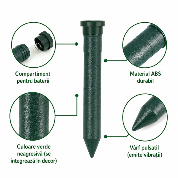 Garden King Aparat anti cârtițe și rozătoare cu baterii SPIKE SD-SL194