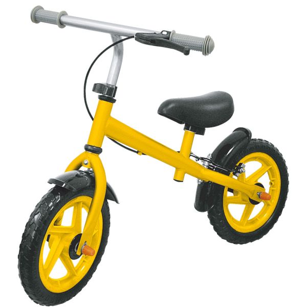 Kids World Bicicletă fără pedale pentru copii 125C galbenă