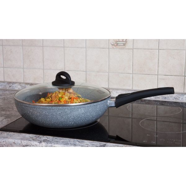 De Gusto Tigaie Wok 30 cm cu mâner detașabil STONITE