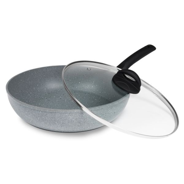 De Gusto Tigaie Wok 30 cm cu mâner detașabil STONITE
