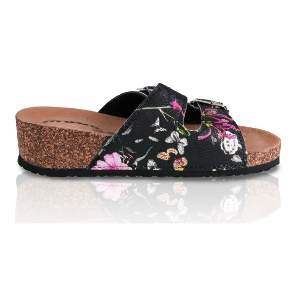 Fit Walk Papuci din plută pentru femei cu model floral 36