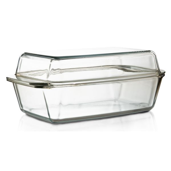 De Gusto Vas din sticlă de copt cu capac 3,5l