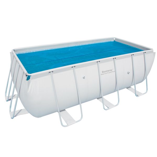 Bestway Prelată solară pentru piscină 3,8 x 1,8 m cu cadru metalic (pentru piscine de 4,12 x 2,01 m și 4,04 x 2,01 m)